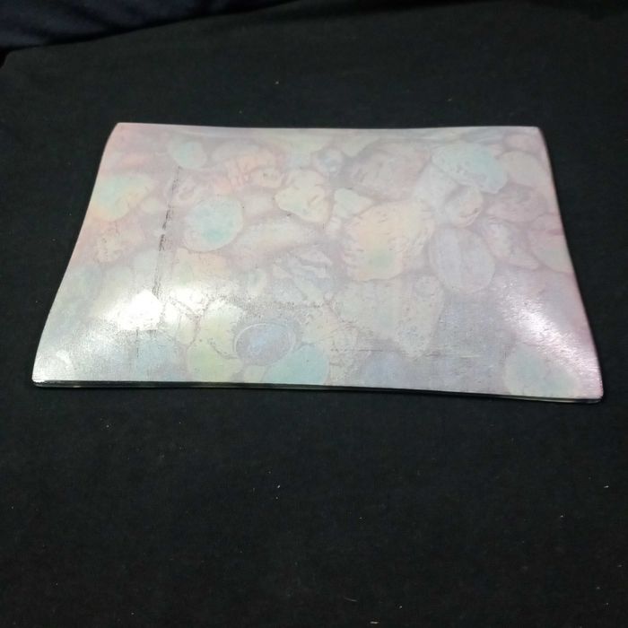 Prato rectangular em vidro