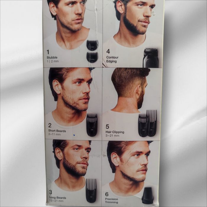 Trymer Braun maszynka do strzyżenia włosów twarzy brody nosa + nasadki