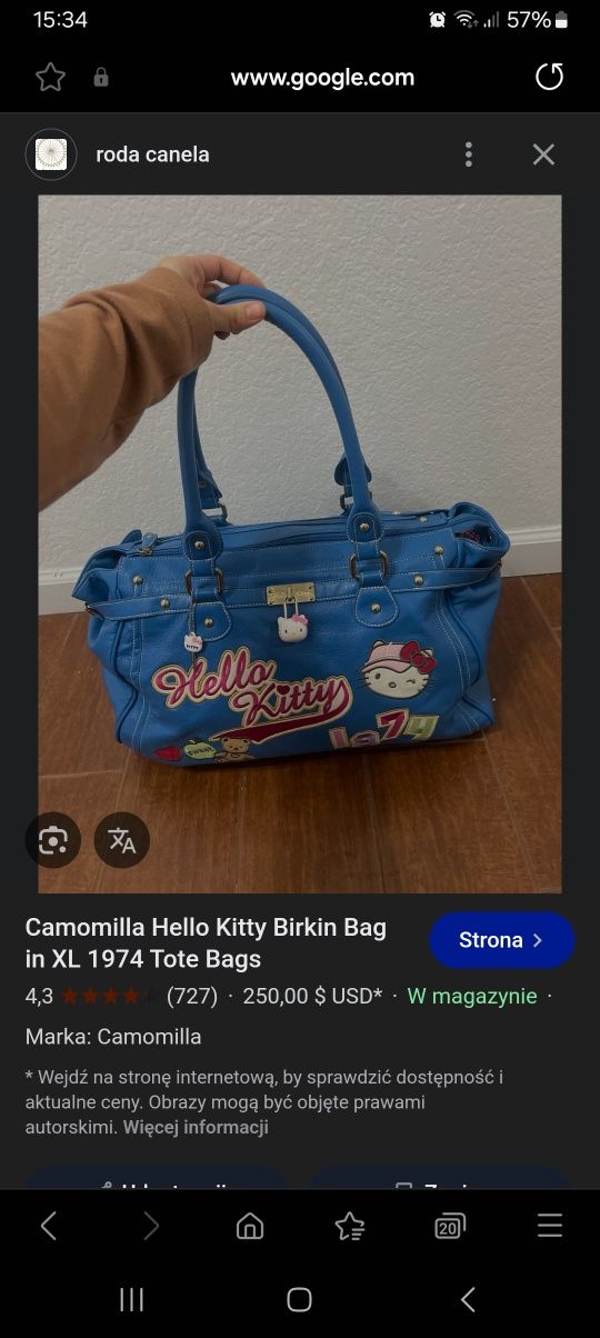 Camomilla Hello Kitty Birkin  xl 1974 tote bag