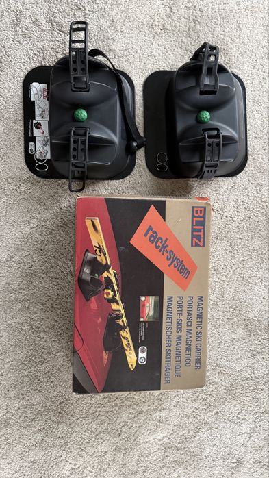 Magnetyczny uchwyt, bagażnik na narty Blitz