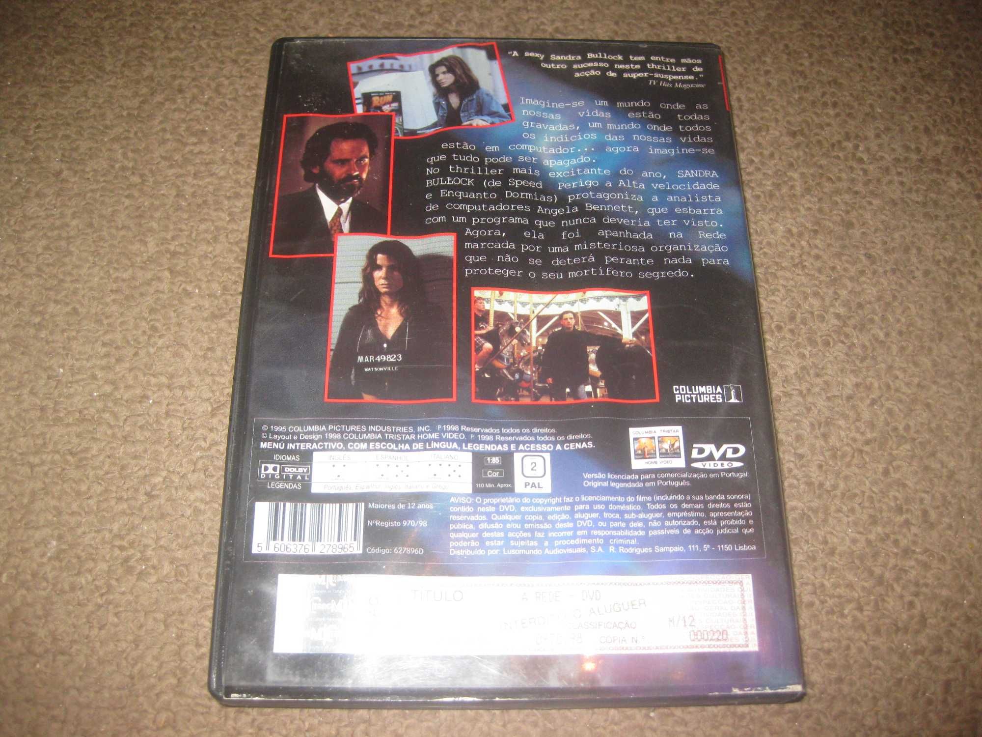 DVD "A Rede" com Sandra Bullock/Raro!