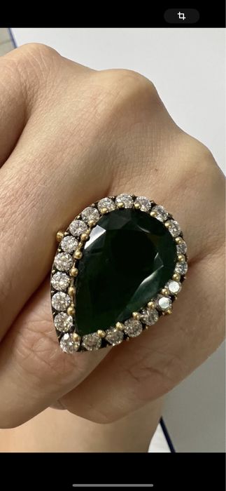 Кольцо Хюрем Султан з діамантами каблучка кільце кольцо Hurrem Sultan