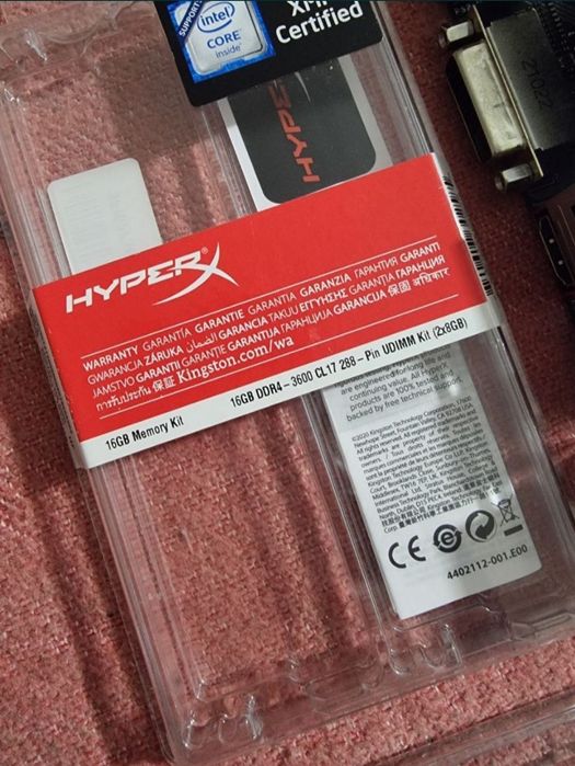 Плашка памяти DR4 16Gb 3600 CL17 Kingston Fury HyperX