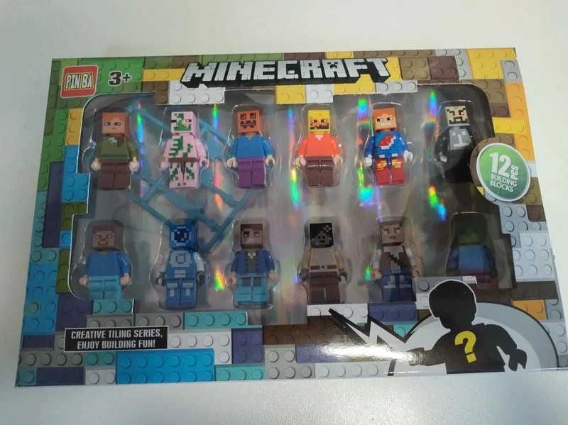 Zestaw klocków figurek 12 szt Minecraft a'la lego