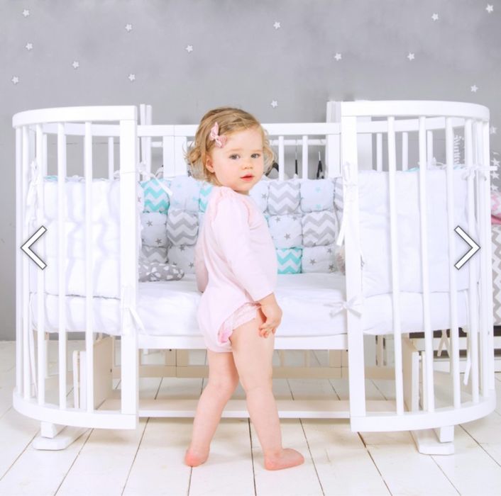 Дитяче ліжечко 8в1 70х70 та 120х70