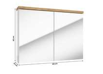 Defra Szafka lustrzana Space Nobu 80 cm biała / dąb