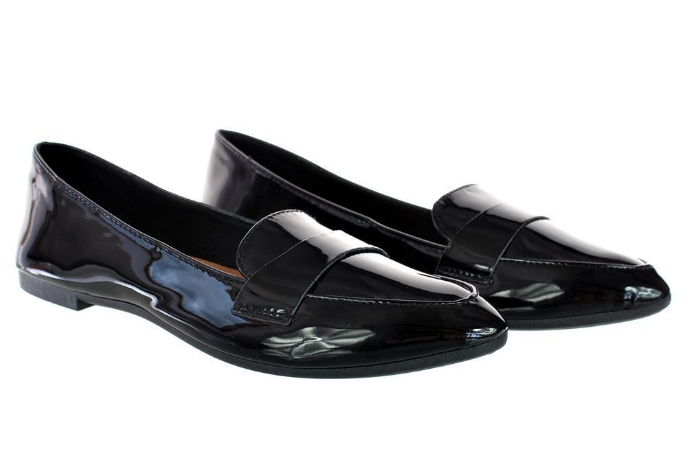 Rozmiar: 37 Baleriny Lakierki Czarne Eleganckie Buty Damskie 6356
