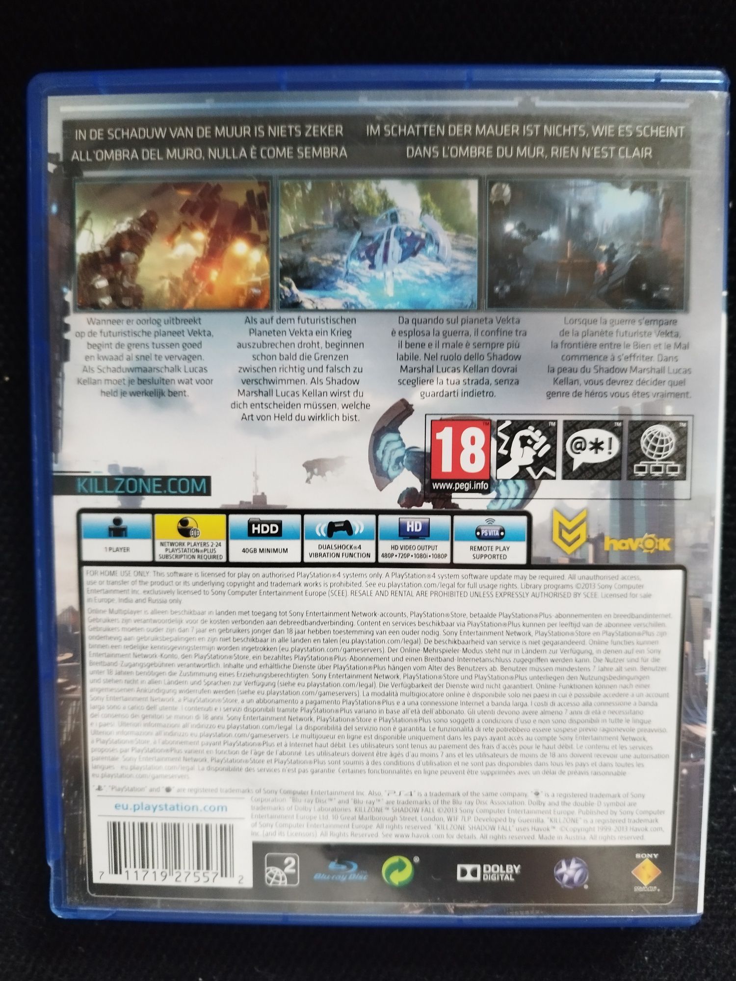 KillZone Shadow Fall ps4 gra