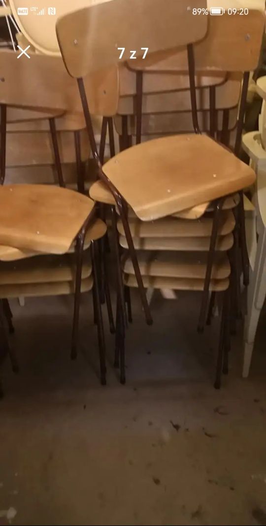 Krzesła z PRL, drewniane
