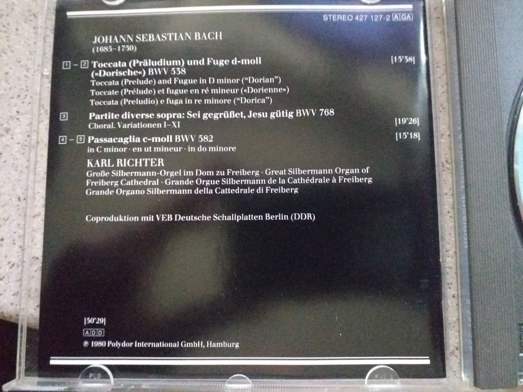 CD J.S.Bach Dorische Toccata & Fuge Passacaglia (K.Richter) Polydor80