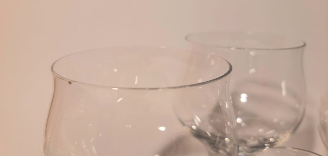 Kielichy do białego wina - grube artystyczne szkło - Gralglas