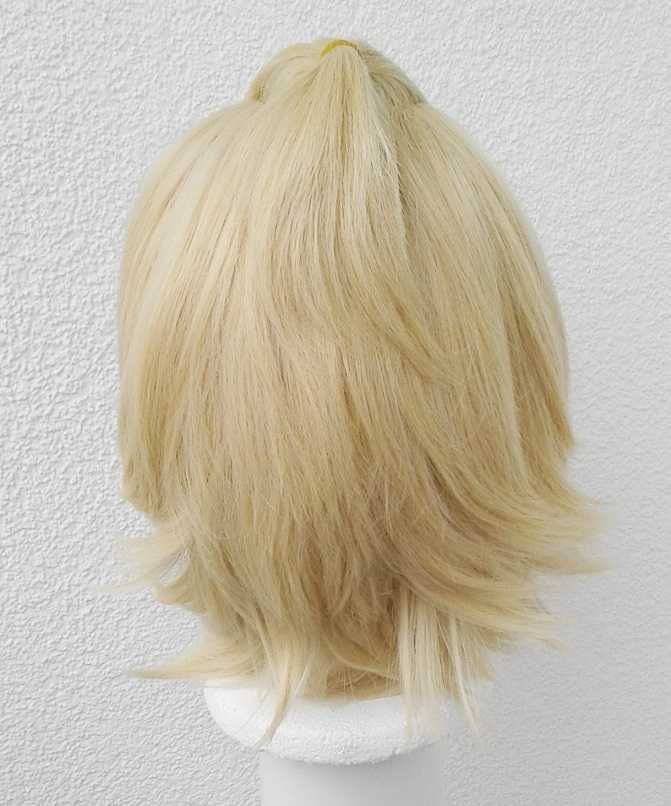 Blond peruka bez grzywki krótka wig cosplay Mikey Tokyo Revengers