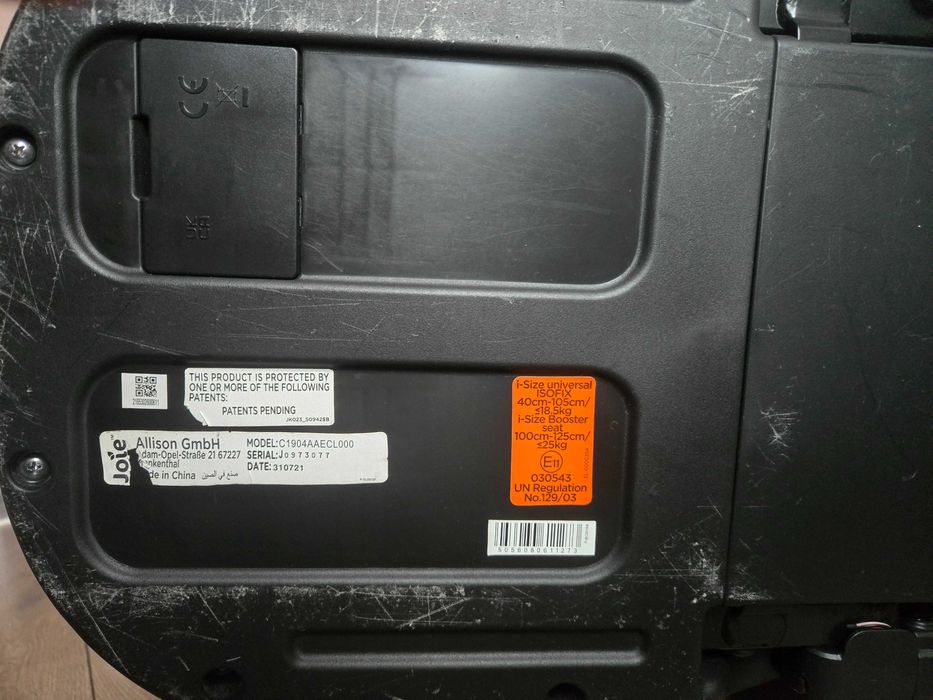 Joie i-Spin Grow 0–25 kg, fotelik samochodowy, obrót 360°, stan bdb