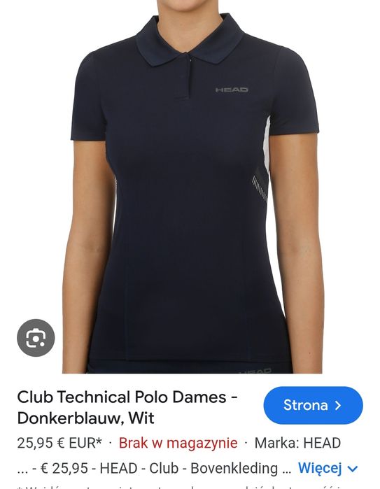 Polówka damska czarna Head roz.M