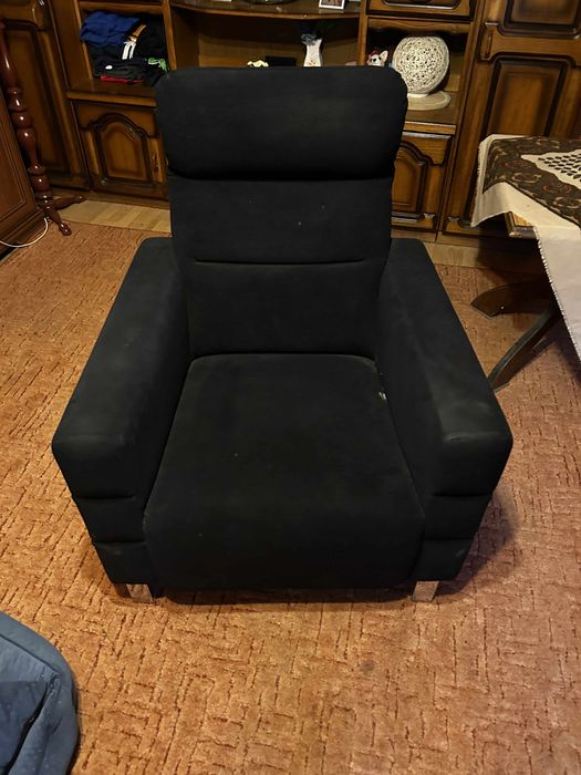 Fotel Czarny materiałowy