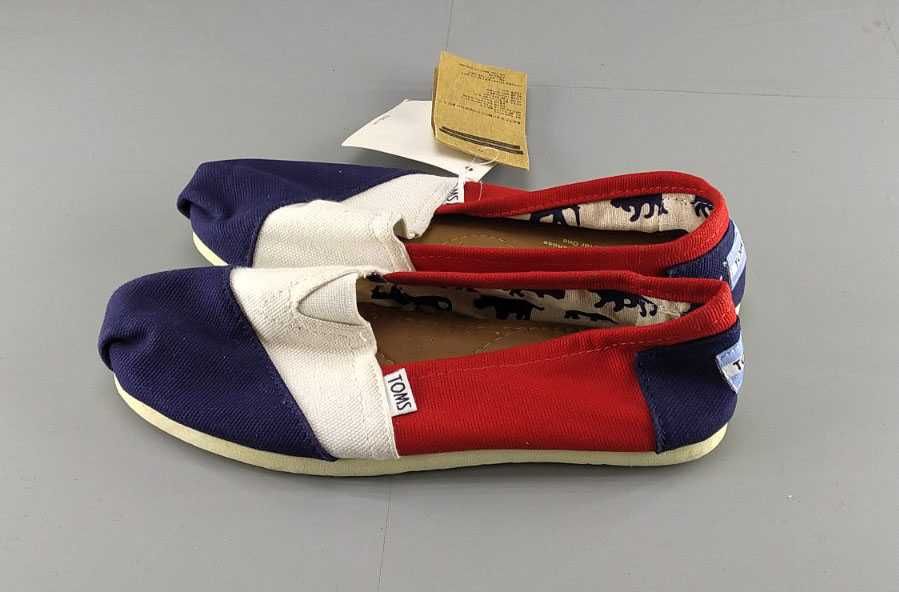Эспадрильи Toms синий белый красный