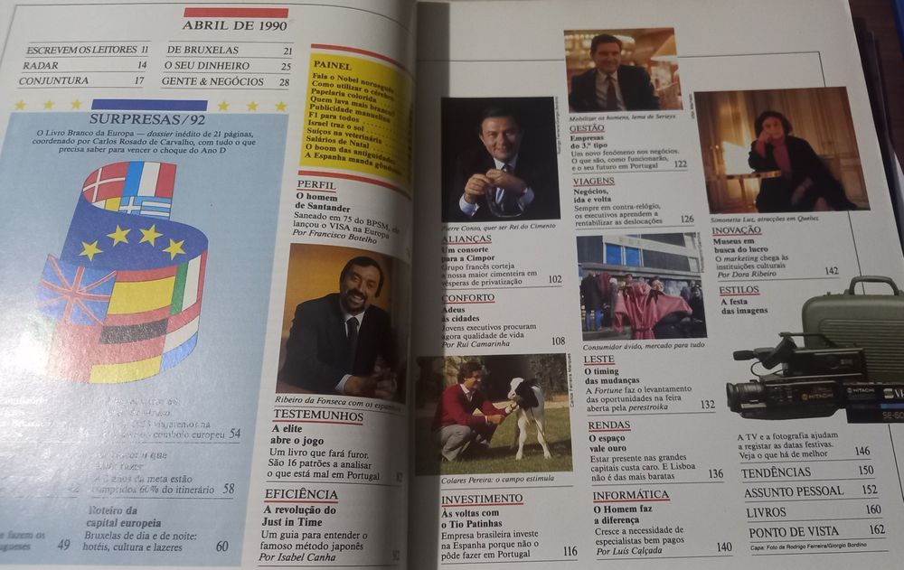 Cardoso e Cunha comissário europeu na Exame n°13 de 1990