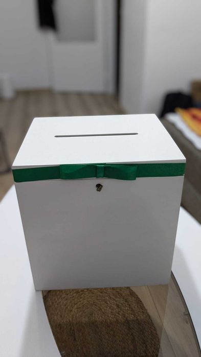 Pudełko ślubne na koperty - zamykane na kluczyk