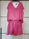 Komplet bluzka spodenki gumka wiskoza plus size 46 44 42