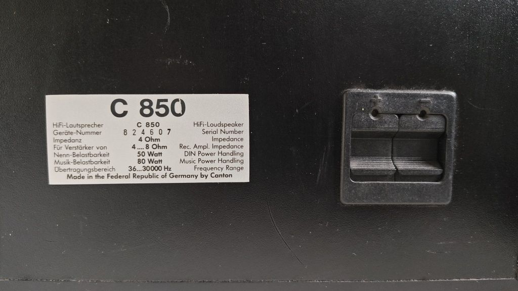CANTON C 850 kolumny stereo, monitory HiFi
VINTAGE