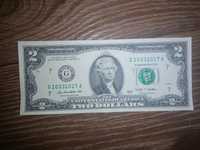 2$ купюра 2 доллара банкнота 2 долари США