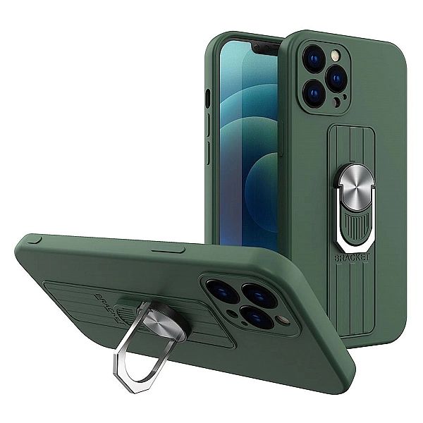 Ring Case silikonowe etui z uchwytem na palec i podstawką do Samsung G