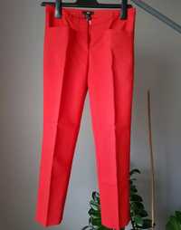 Czerwone proste spodnie w kantkę, H&M rozm. 34