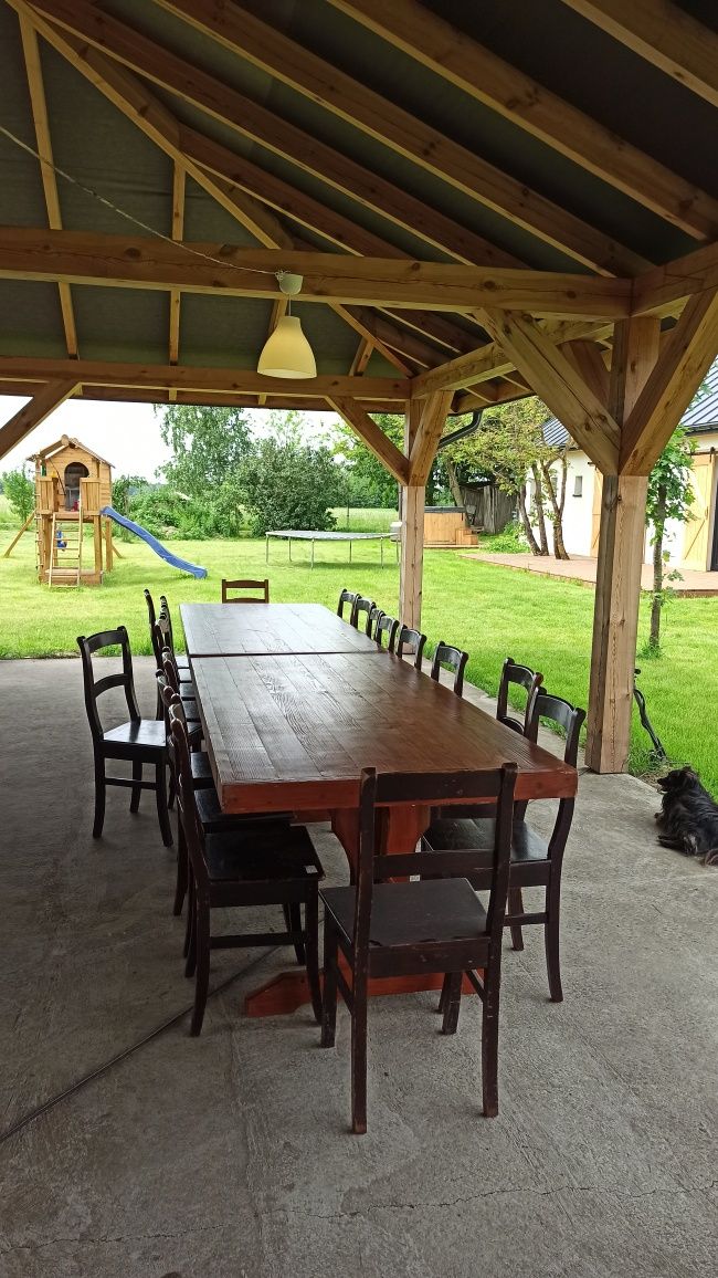 Nowy domek do 18 osób. Sauna, bania z jacuzzi. 90 km od W-wy.