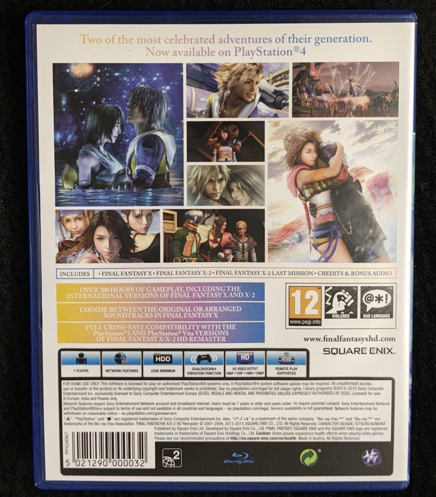 Final Fantasy X + FF X-2 HD Remaster 2 Gry na PS4 i PS5 w BDB stanie