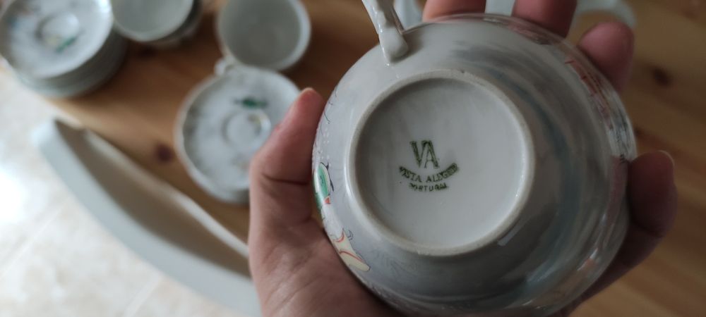 Conjunto Chá de porcelana da Vista Alegre -Decoração Oriental "OTARU"