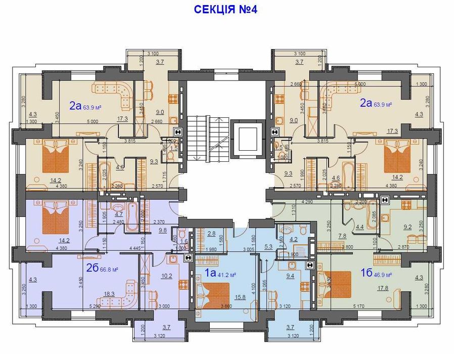 Продаж 2кк 66,8 м2. ЖК Курортний. Є-Оселя.