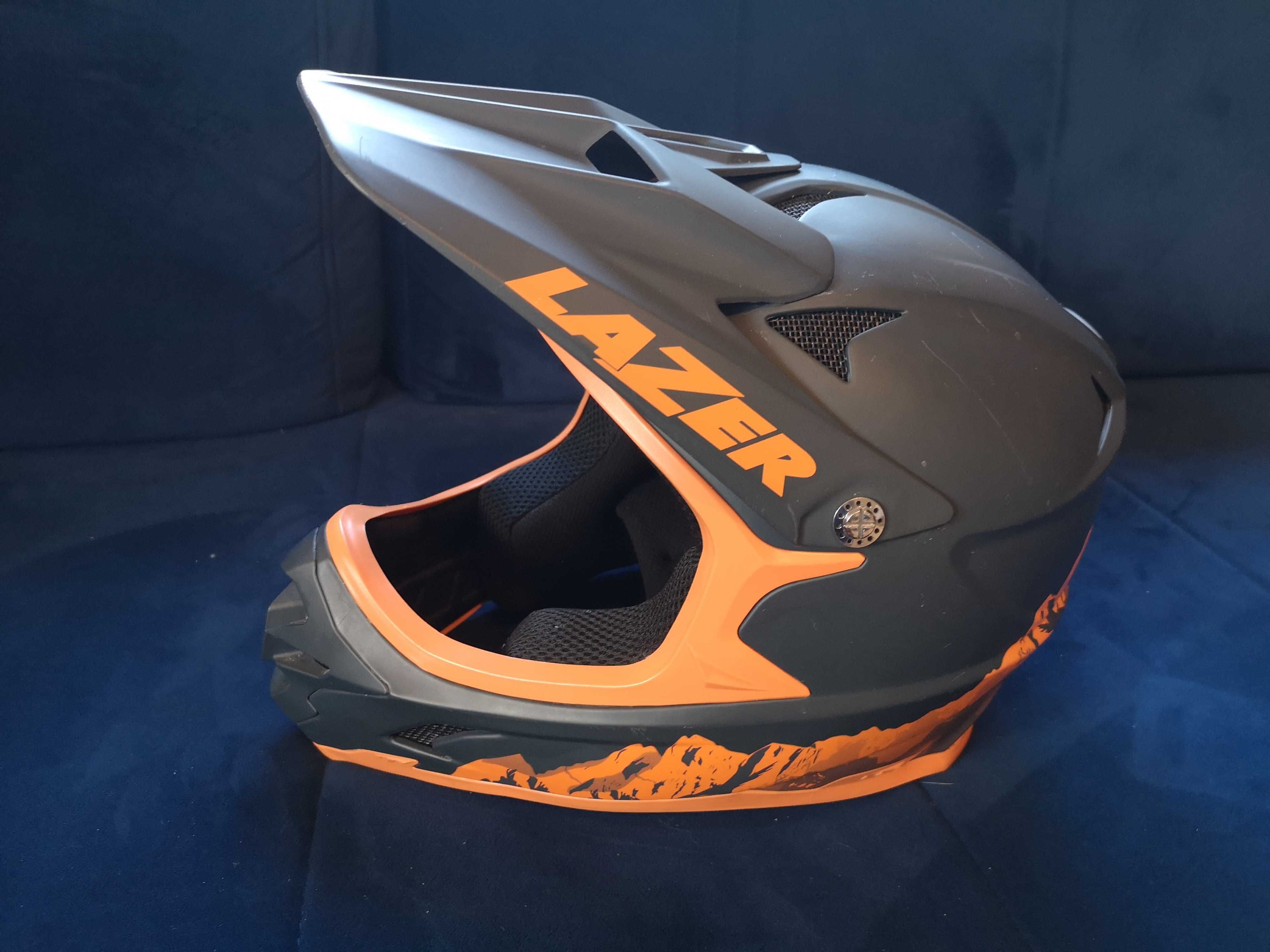 Kask XS i Gogle dla dzieci, Rowerowy, full face Lazer, MTB