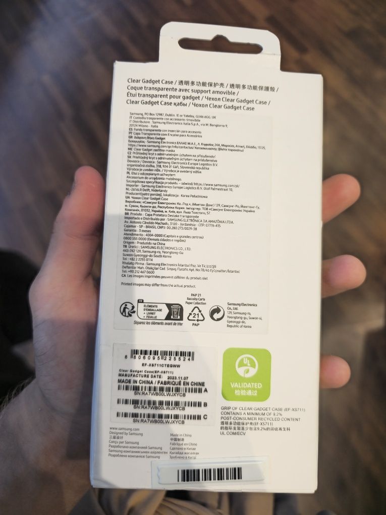 Samsung Clear Gadget Case Galaxy S23 FE – Nowe, Oryginalne