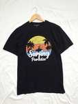Czarny T-shirt męski z nadrukiem Surfing Paradise, Primark S