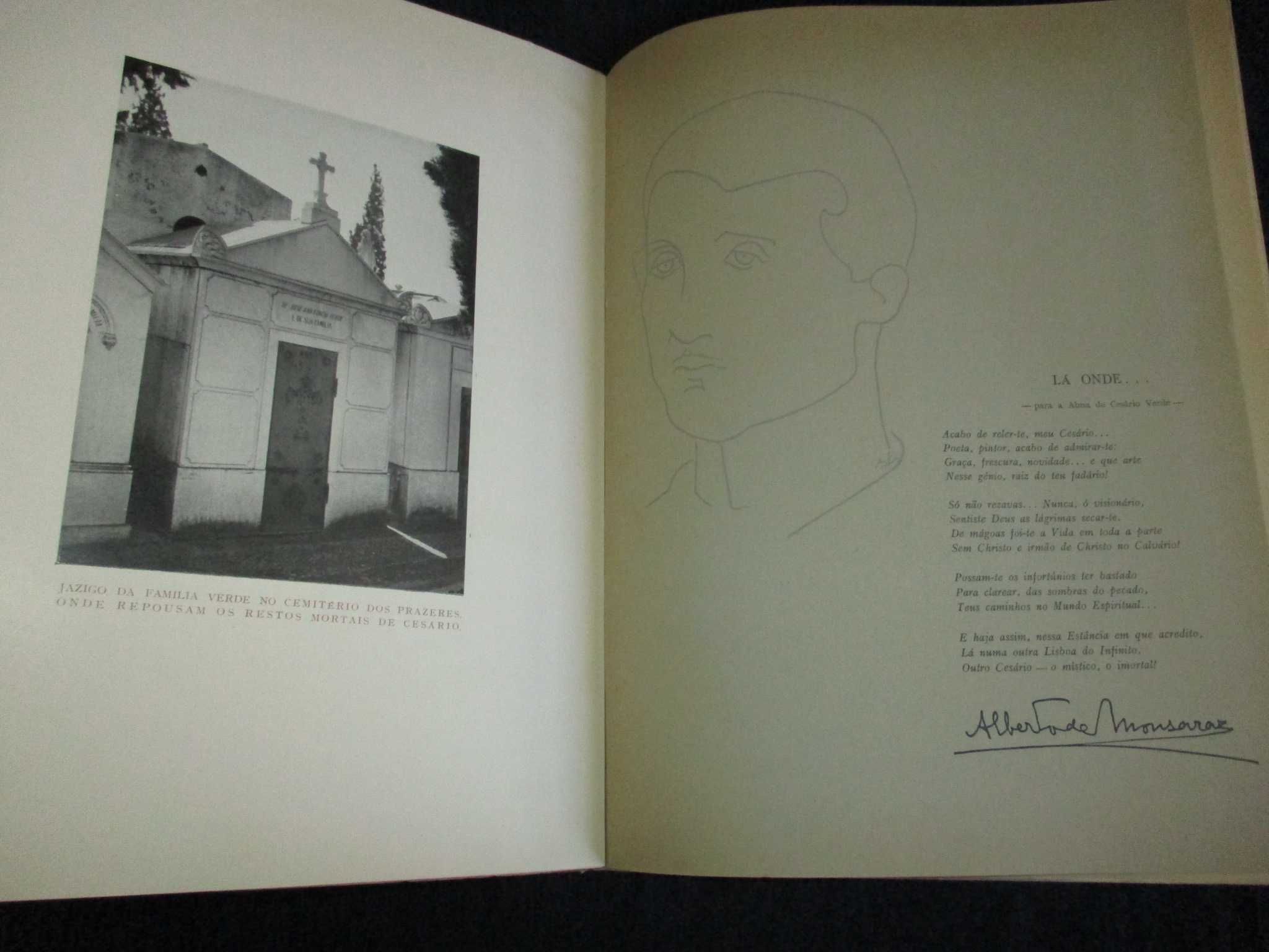 Livro Cesário Verde e Macedo Papança Alberto de Monsaraz Autografado