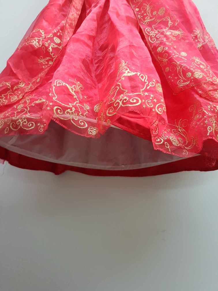 Czerwona sukienka przebranie Bella Piękna I Bestia 116-122 cm. GP031