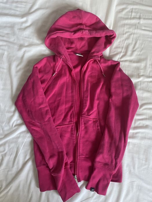 rozowa bluza damska rozpinana z kapturem nike