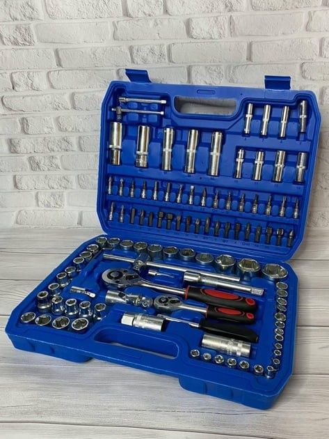 Набір ключів у кейсі 108 предметів Tools, набор торцевих головок