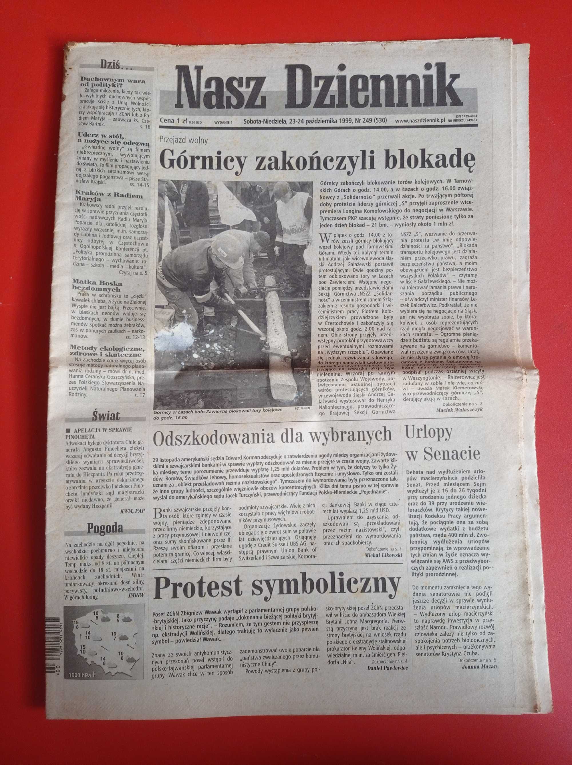 Nasz Dziennik, nr 249/1999, 23-24 października 1999