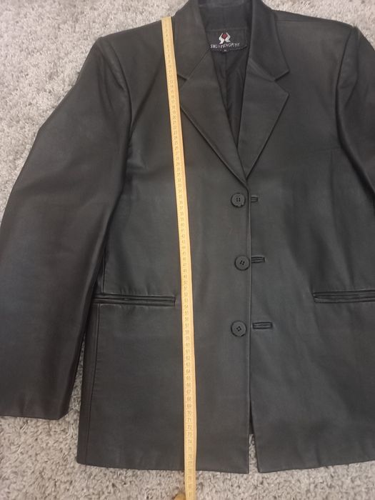 Кожаный мужской пиджак