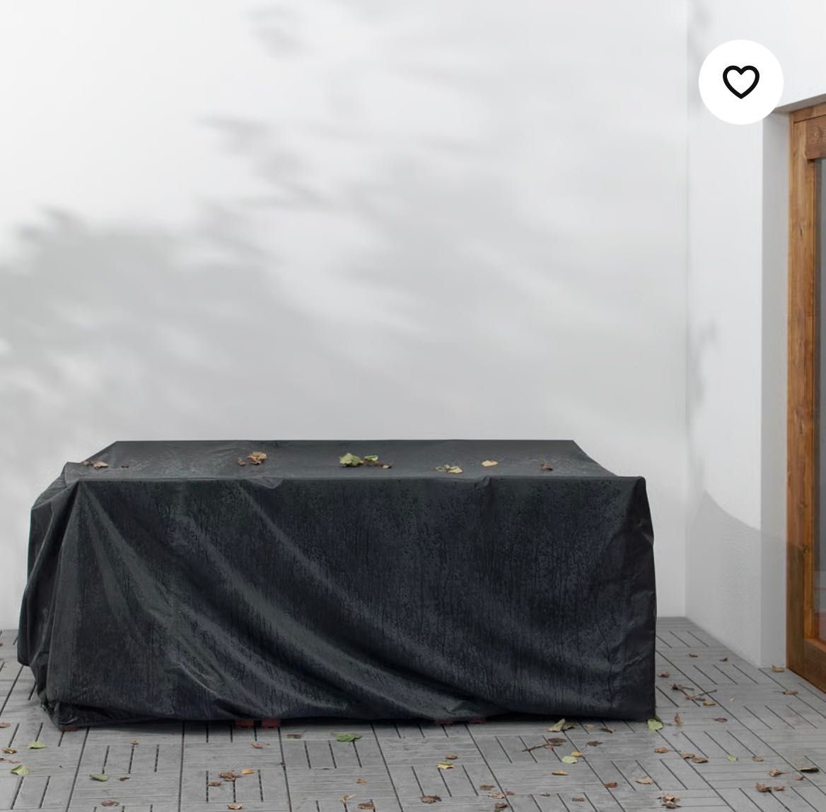 Capa preta de polyester Ikea para cobrir móveis