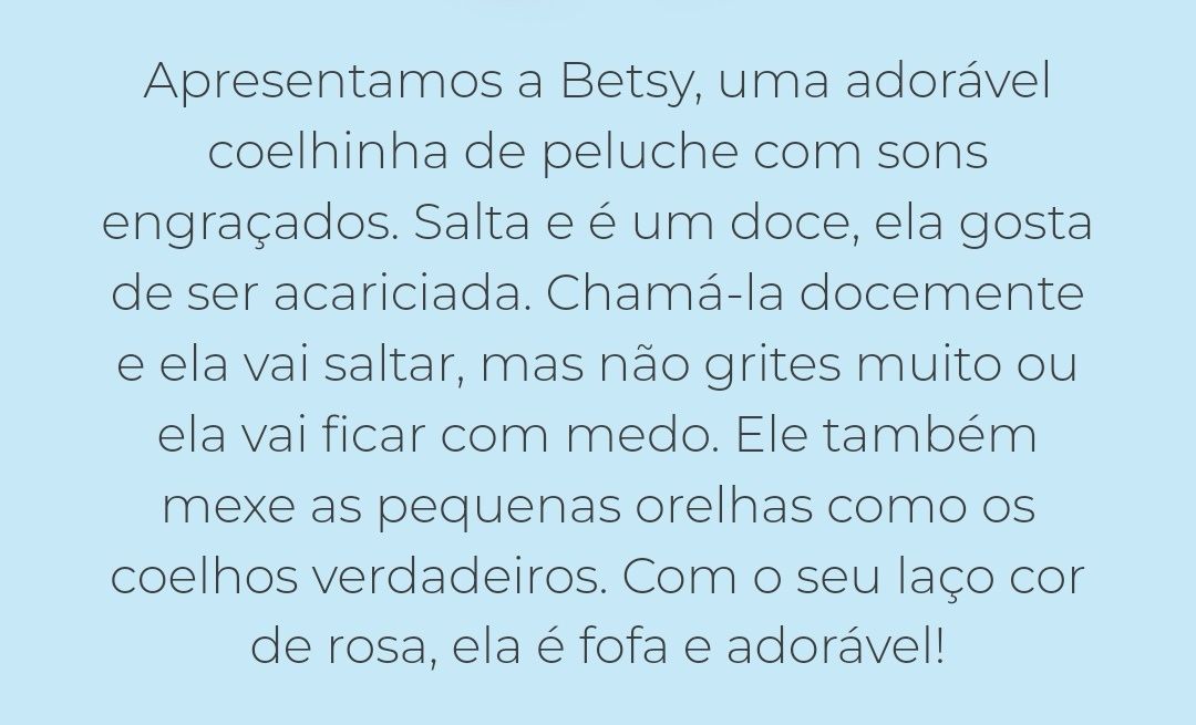 Coelhinha Betsy (Artigo único)