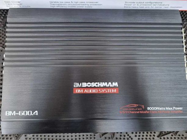 Підсилювач звуку в автомобіль boschmann bm600 4x канальний