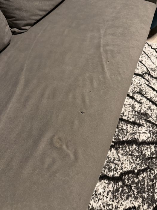 Narożnik z funkcją spania szary rozkładany prosty bok