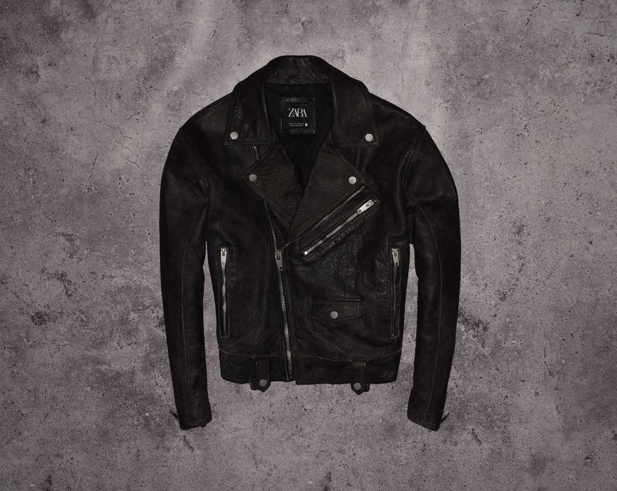 Zara Biker Natural Leather (Женская Кожаная Косуха Зара Оверсайз )