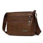 Bolsa ombro masculina - Castanha 28x22x9cm NOVO