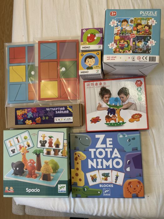 Ігри Djeco Ze Totanimo Spasio, пазли Нікітіна 1 2 рівень балансир мемо