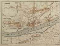 Toruń  stary plan miasta z XIX w. do aranżacji - reprint