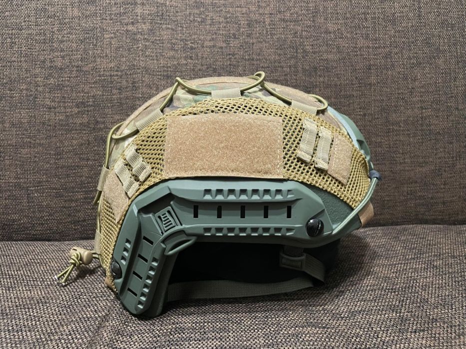 Kask Hełm balistyczny high cut typu fast pokrowiec multicam