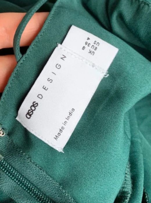 Zielona maxi suknia wieczorowa długa do ziemi nowa na ramiączkach asos